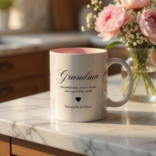 Personlig Mormors Kaffekopp med Foto Anpassad Morm