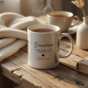 Personlig Mormors Kaffekopp med Foto Anpassad Morm