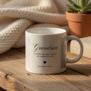 Personlig Mormors Kaffekopp med Foto Anpassad Morm Espressomugg