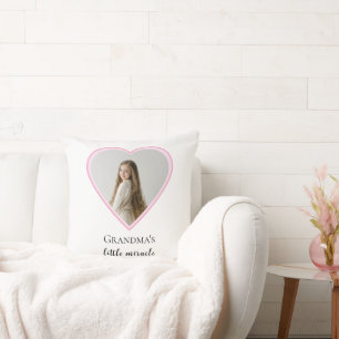Personlig mormors lilla Miracle Heart Photo Kudde