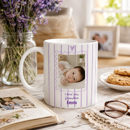 Personlig mormorsmugg med bebisfoto kaffemugg
