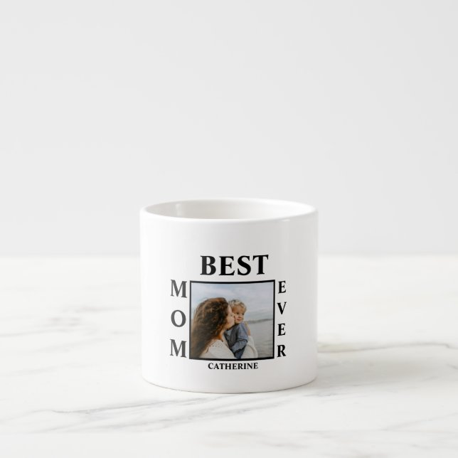 Personlig mors dag bästa mamma någonsin espressomugg (Framsidan)