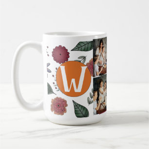 Personlig mors dag,blommigt för fotokollage kaffemugg