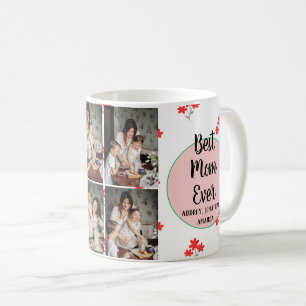 Personlig mors dag,blommigt för fotokollage kaffemugg
