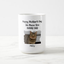 Personlig Mors dag Cat Mugg