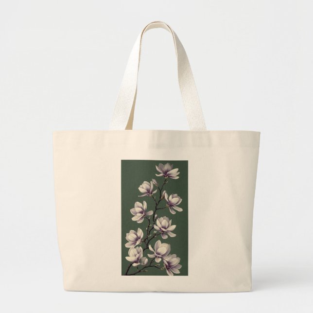 Personlig Mors dag Flower Tote Bag Jumbo Tygkasse (Framsidan)