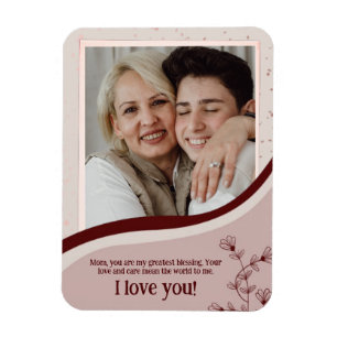 Personlig Mors dag Gift Anpassningsbar Photo & Nam Magnet