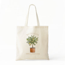Personlig Mors dag Lemon Träd Tote Bag