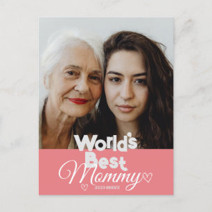 Personlig mors dag, världens bästa mamma-gåva helg vykort
