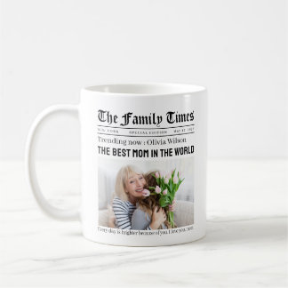 Personlig Mors Dagstidning Present till Mamma Kaffemugg