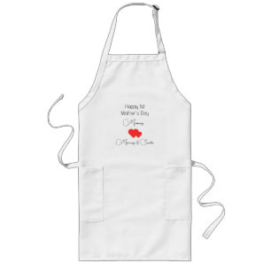 Personlig Mor's Day Apron - Anpassningsbar Text Na Långt Förkläde