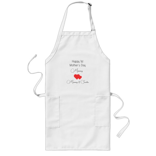Personlig Mor's Day Apron - Anpassningsbar Text|Na Långt Förkläde (Framsidan)
