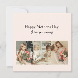 Personlig Mor's Day Flat Greeting Card Kort