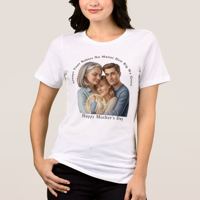 personlig morsdagsfoto  t shirt (Framsida)