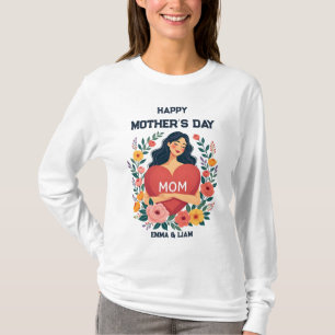 Personlig morsdagsgåva till mamma Anpassat namn T Shirt