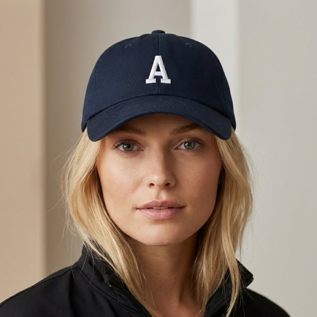 Personlig mössa med monogram - present till kvinno broderad keps (Custom Monogram Cap Gift for Mom or Dad, Embroidered Unisex Initial Cap Birthday Gift for Her or Him)