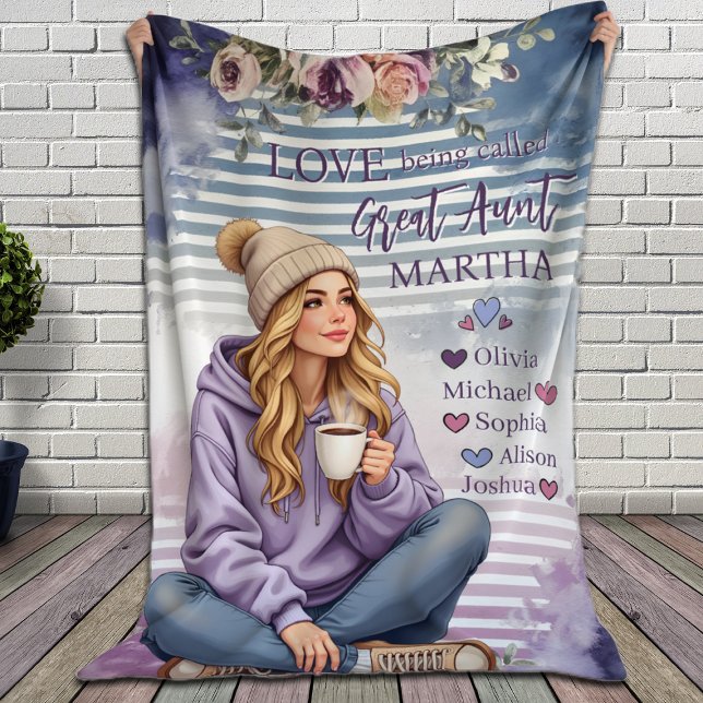 Personlig Moster Blanket, Auntie julgåva Fleecefilt (Skapare uppladdad)