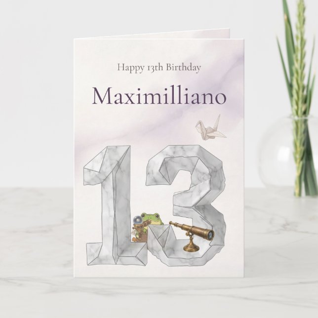 Personlig mötes Zochi 13-årsdag  Kort (Framsida)