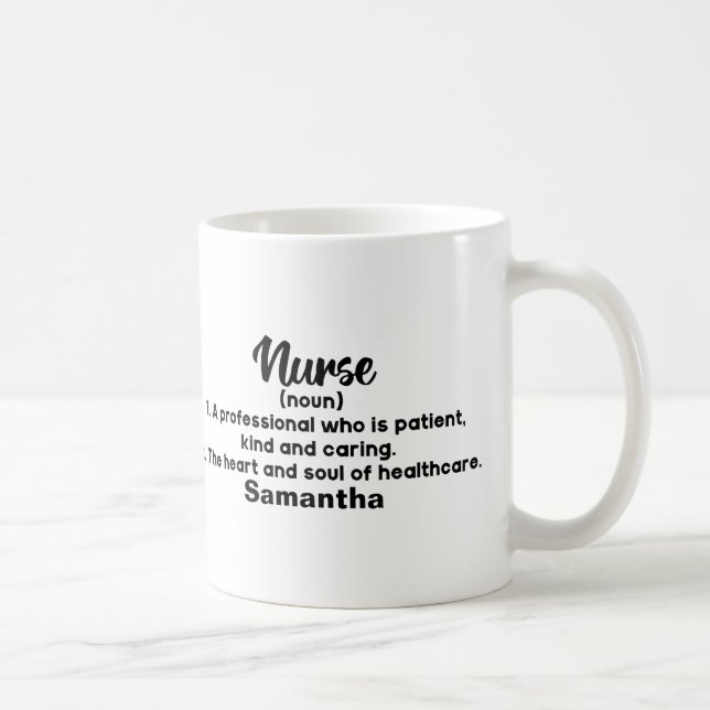 Personlig Motivational Nurse Definition Kaffe Kaffemugg (Höger)