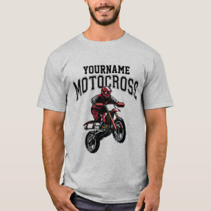 Personlig Motocross Dirt Bike Rider Racing T Shirt