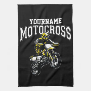 Personlig Motocross Dirt Bike Rider Tävla  Kökshandduk