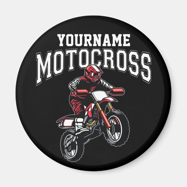 Personlig Motocross Dirt Bike Rider Tävla Magnet (Framsidan)