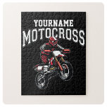 Personlig Motocross Dirt Bike Rider Tävla Pussel<br><div class="desc">Anpassat namn Dirt Bike Rider Motocross Tävla Moto Racer Motorcycle Gifts - Välj Färg och Anpassa med ditt namn eller Anpassningsbar Text!</div>
