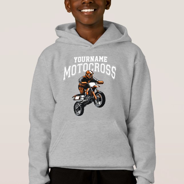 Personlig Motocross Dirt Bike Rider Tävla T Shirt (Framsida)