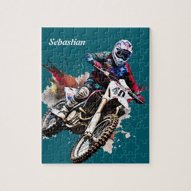Personlig motocross pussel (Vertikal)