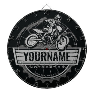 Personlig Motocross Rider Dirt Bike Backe Tävla Darttavla