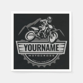 Personlig Motocross Rider Dirt Bike Backe Tävla Pappersservett