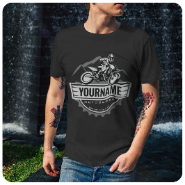 Personlig Motocross Rider Dirt Bike Backe Tävla T Shirt