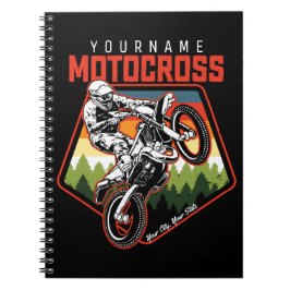 Personlig Motocross Tävla Dirt Bike Trail Ride Anteckningsbok