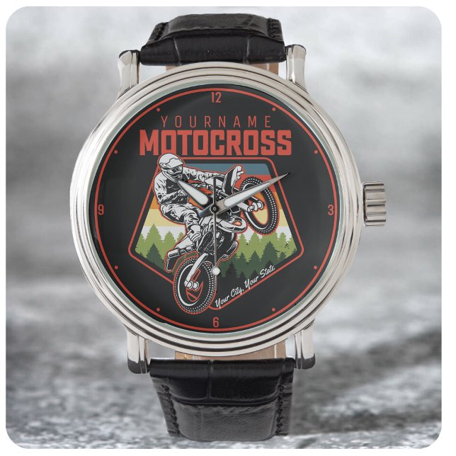 Personlig Motocross Tävla Dirt Bike Trail Ride Armbandsur (Skapare uppladdad)