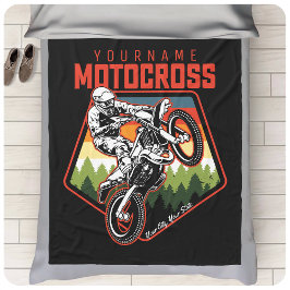 Personlig Motocross Tävla Dirt Bike Trail Ride Fleecefilt
