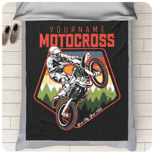 Personlig Motocross Tävla Dirt Bike Trail Ride Fleecefilt