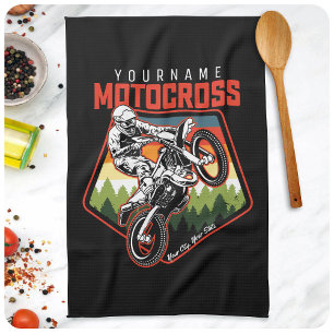 Personlig Motocross Tävla Dirt Bike Trail Ride Kökshandduk