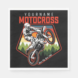 Personlig Motocross Tävla Dirt Bike Trail Ride Pappersservett
