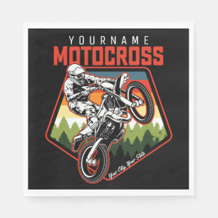Personlig Motocross Tävla Dirt Bike Trail Ride Pappersservett