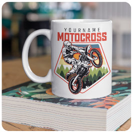 Personlig Motocross Tävla Dirt Bike Trail Ride Två-Tonad Mugg