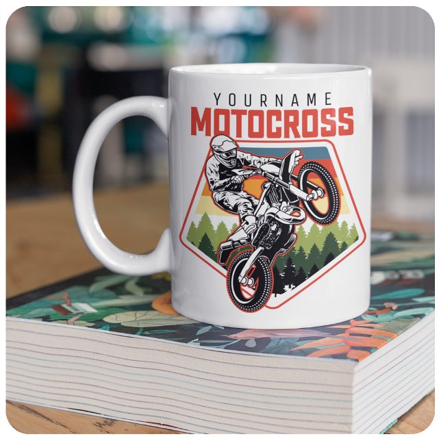 Personlig Motocross Tävla Dirt Bike Trail Ride Två-Tonad Mugg (Skapare uppladdad)