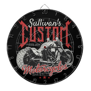 Personlig Motorcycle Big Bad Bike Biker Garage  Darttavla