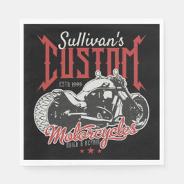 Personlig Motorcycle Big Bad Bike Biker Garage Pappersservett