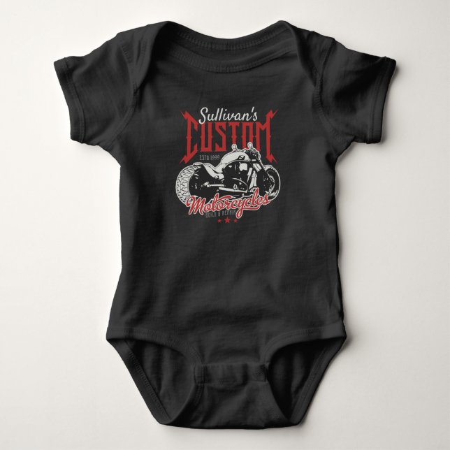 Personlig Motorcycle Big Bad Bike Biker Garage T Shirt (Framsida)