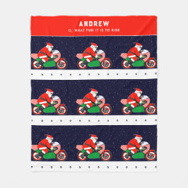 Personlig Motorcycle Biker Helgdag Gift Ull Fleecefilt