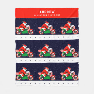 Personlig Motorcycle Biker Helgdag Gift Ull Fleecefilt