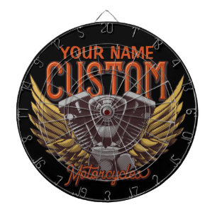  Personlig Motorcycle Eagle Vingar Biker Garage  Darttavla
