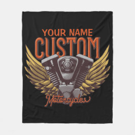 Personlig Motorcycle Eagle Vingar Biker Garage Fleecefilt