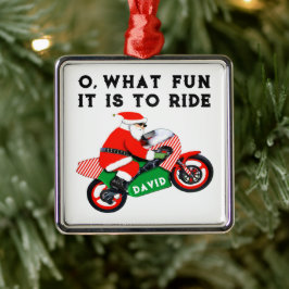 Personlig Motorcyclist Keepsaké metall ornament