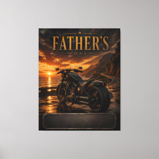 Personlig motorcykel Fars dag Canvas-konst Canvastryck